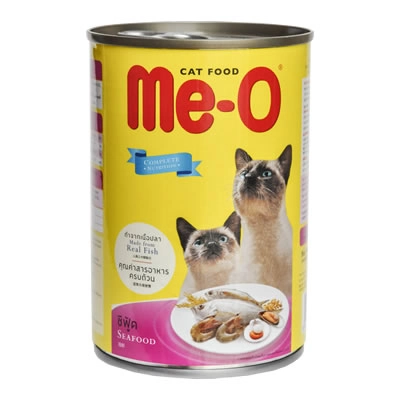 Me-O - อาหารแมว มีโอ ซีฟู้ด (ชนิดกระป๋อง)