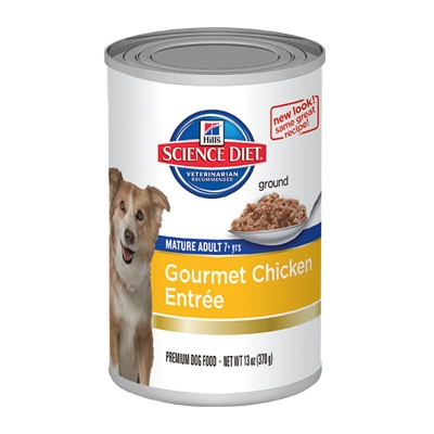 Hill's Science Diet - Adult 7+ Chicken & Barley Entrée Dog Food (สุนัขแก่กระป๋อง)