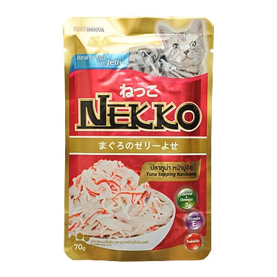 Nekko - ปลาทูน่า หน้าปูอัดในเยลลี่ (แดง)