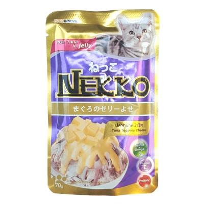 Nekko - ปลาทูน่า หน้าชีสในเยลลี่ (ม่วง)