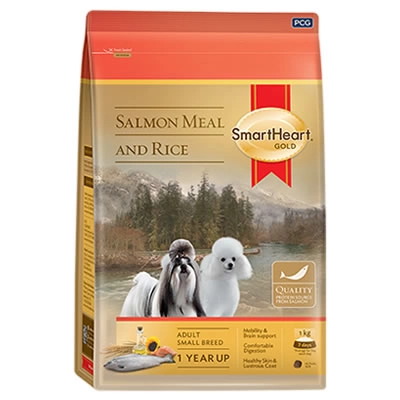 SmartHeart - SmartHeart Gold Salmon meal and Rice - สุนัขโต พันธุ์เล็ก
