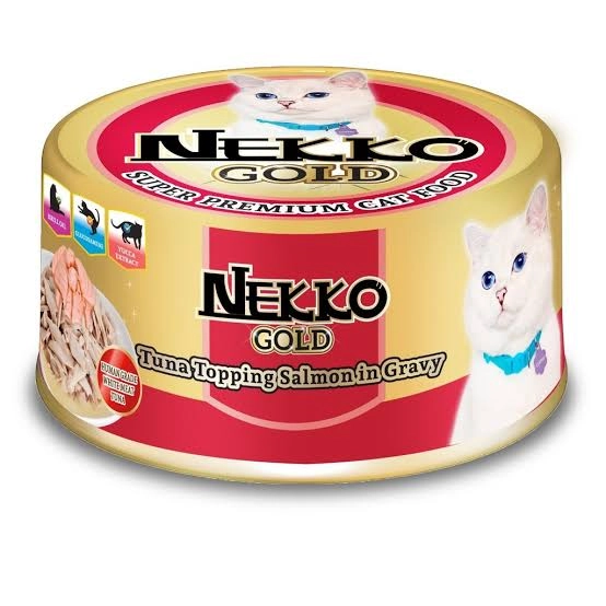 Nekko - Nekko Gold Tuna Topping Salmon In Gravy (กระป๋องแดง)