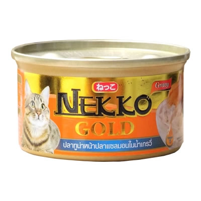 Nekko - Nekko Gold Tuna Topping Salmon In Gravy (กระป๋องแดง)