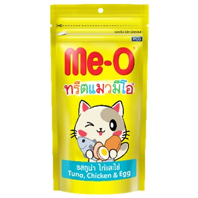 Me-O - ทรีตแมวมีโอ รสทูน่า ไก่และไข่