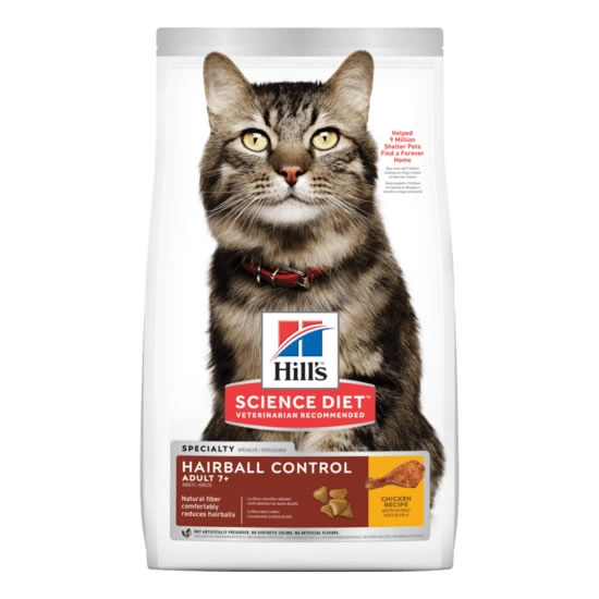 Hill's Science Diet - Adult 7+ Hairball Control Chicken Recipe (แมวแก่)