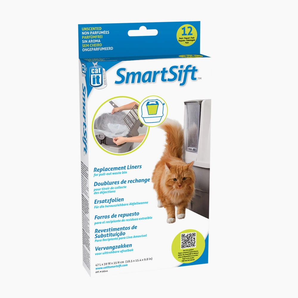 Catit - Catit SmartSift Biodegradable Replacement Liners for Cat Pan Base 12 Pack