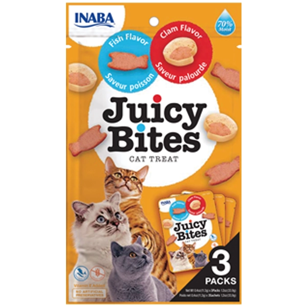 INABA - Juicy Bites - Fish Clam Flavor (ซองส้ม)