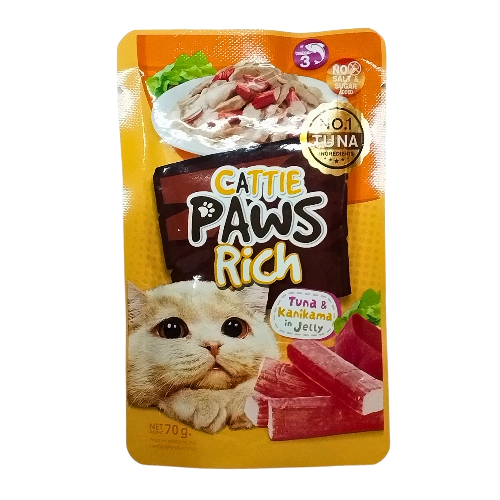 Cattie Paws Rich - ปลาทูน่าและปูอัดในเยลลี่