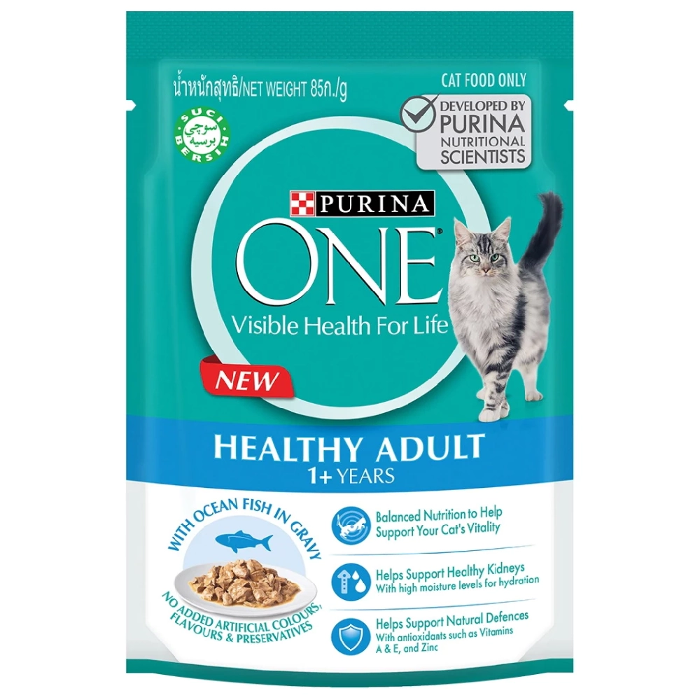 Purina ONE - Healthy Adult 1+ Pouch