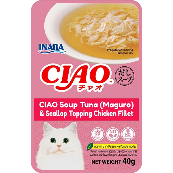 CIAO - CIAO Soup Pouch - Tuna (Maguro) & Scallop Topping Chicken Fillet (IC-211)