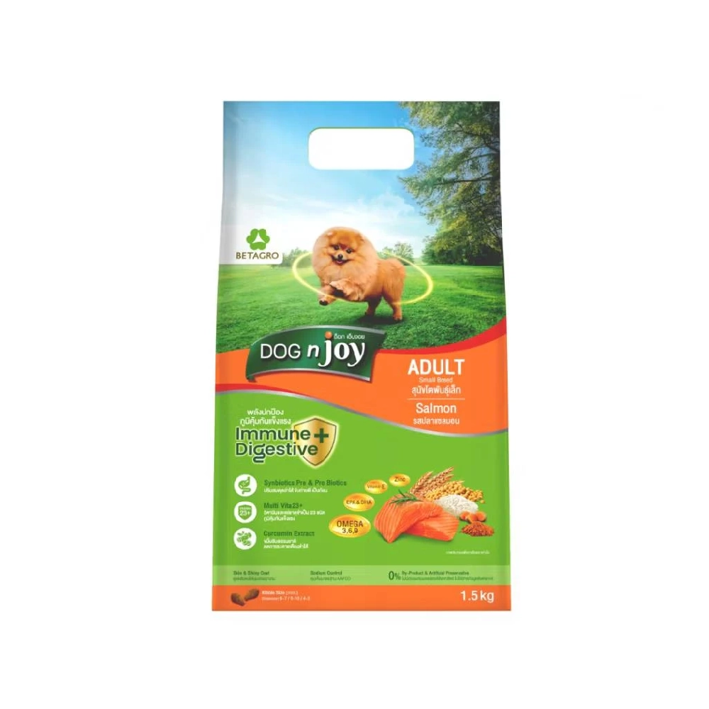 DOG'N JOY - สุนัขโต พันธุ์เล็ก รสปลาแซลมอน